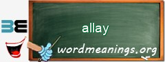 WordMeaning blackboard for allay